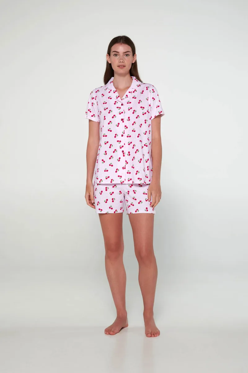 Pijama de dama cu bluza descheiata