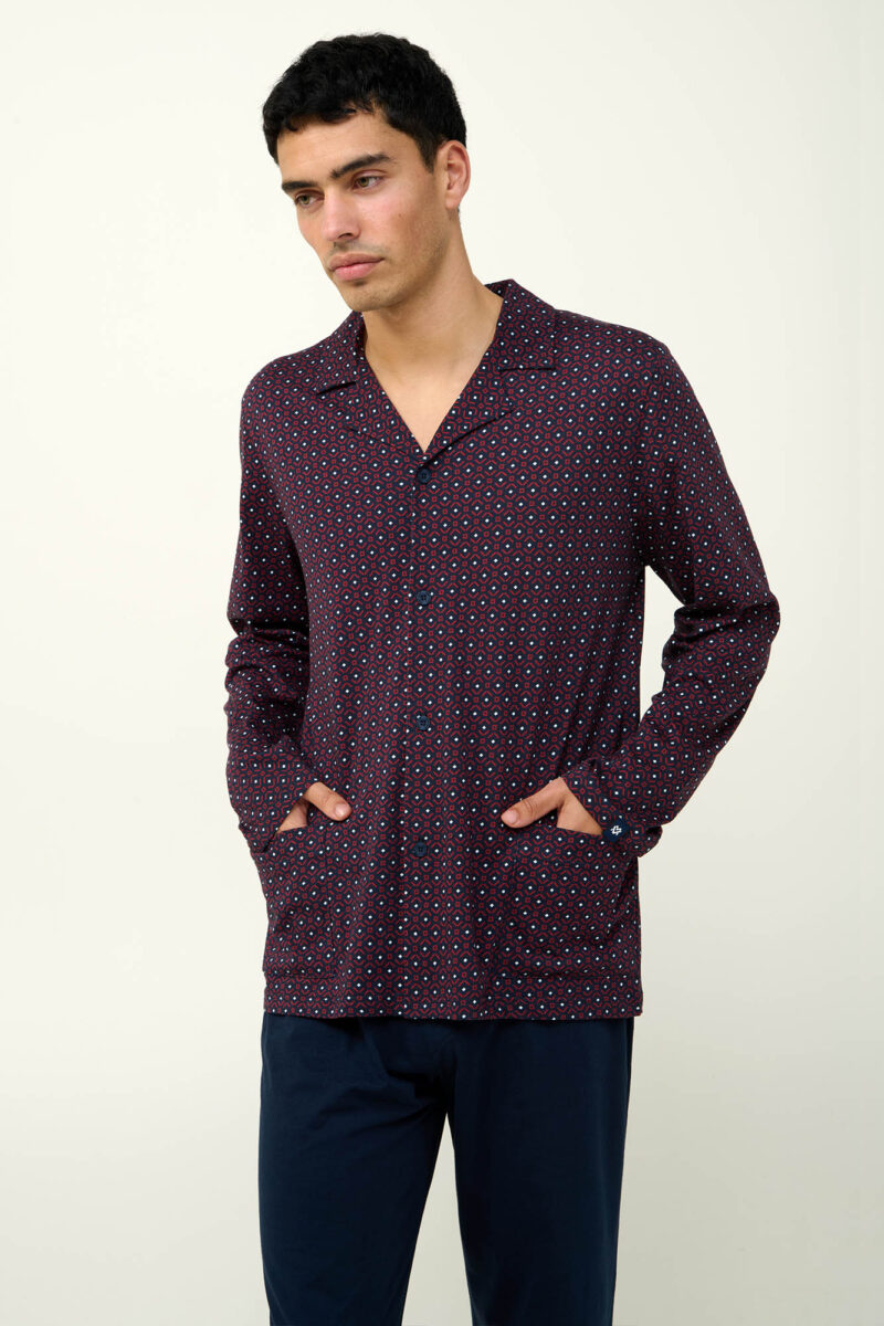Pijama bărbătească clasică din bumbac - VAMP / 23613 - imagine 2